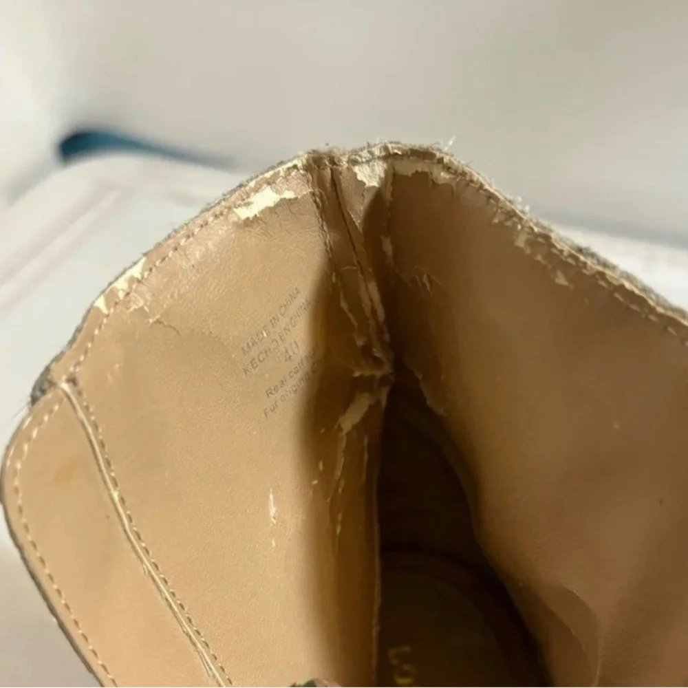 Lord and Taylor women’s heeled animal print  leopard calf hair boots in size 40 - Picture 6 of 6